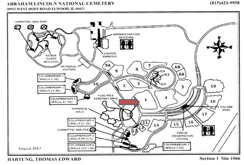 Abraham Lincoln Cemetery Map